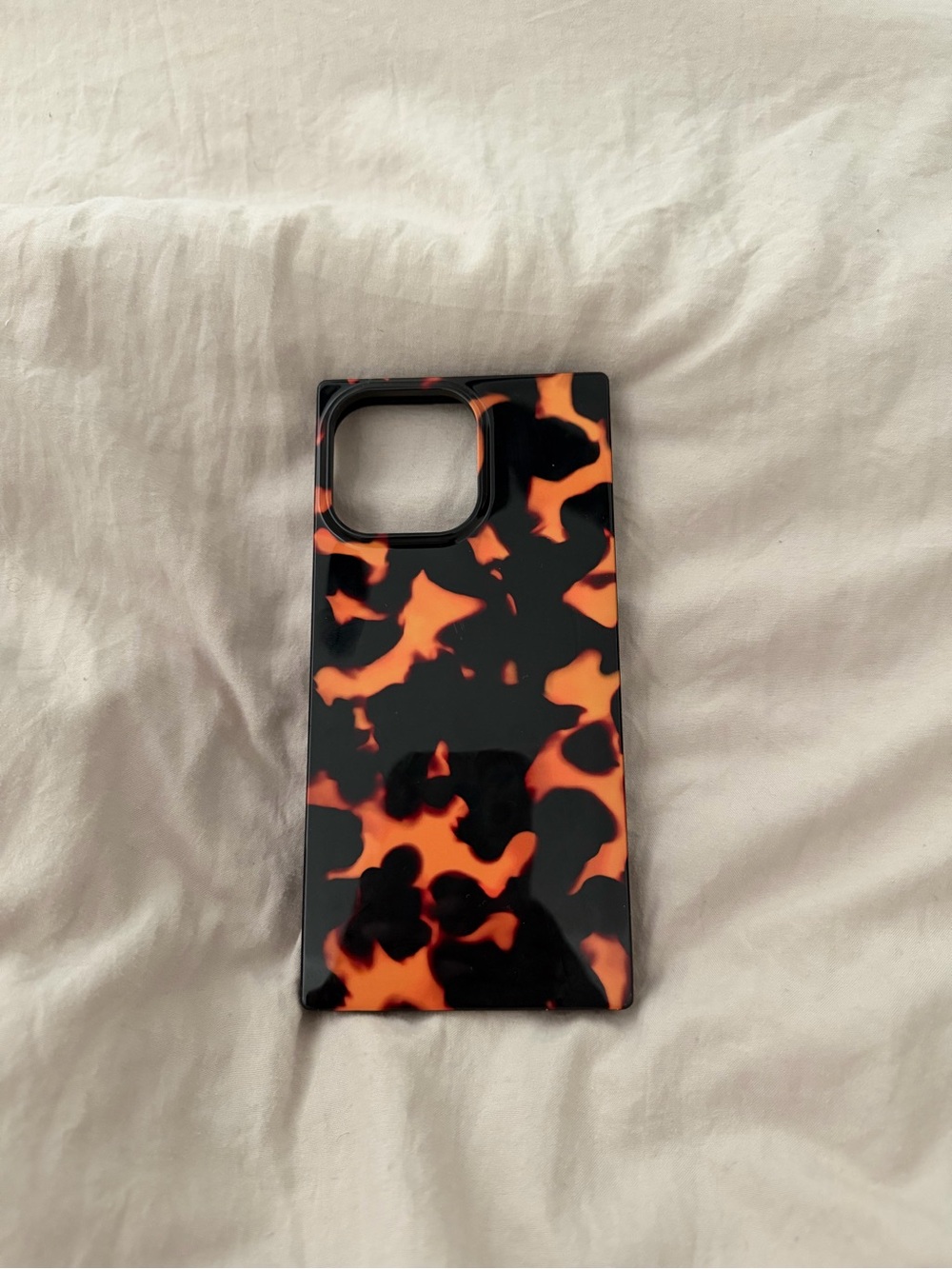 Unbranded Black & Orange Tortoiseshell Snap-On Phone Case